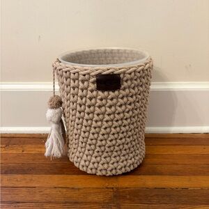 UGG Tan Knitted Trash Basket